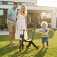 Multifunctionele, ombouwbare driewielige step voor kinderen