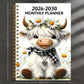 🐮 Maandplanner 2026–2030 ✨ Schattige Highland-koe 5-jaarskalender | Grote maandvakken voor langetermijnplanning