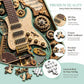 Creatieve steampunk-gitaar 3D-puzzel