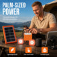 Draagbaar zonne-energiesysteem met 2 LED-lampen