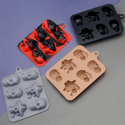 💀 3D-siliconen ijsblokjesvorm in de vorm van een schedel met deksel – Leuke ijsvorm die langzaam smelt, voor whisky, cocktails en Halloween-drankjes