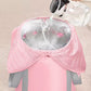 Opvouwbaar diep voetenbad – 32×43 cm, aluminiumfilm, PVC en keperstof, 4 kleuren (blauw, donkerblauw, grijs, roze), incl. opbergtas. Voor thuis, reis en camping.