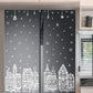 Kerstdorp-set met raamstickers