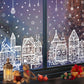 Kerstdorp-set met raamstickers
