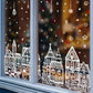 Kerstdorp-set met raamstickers