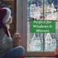 Kerstdorp-set met raamstickers
