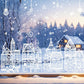 Kerstdorp-set met raamstickers