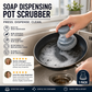 🥳UITVERKOOP🥳💞MEER DAN 10.000 VERKOCHT! Schrobborstel! Met ingebouwde zeep, krasvrij en ergonomisch. Maak pannen gemakkelijk schoon – haal de jouwe nu! ✅