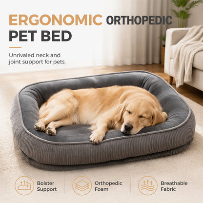 🐾 50% KORTING! Huisdierbed met Schuimbasis & Dubbele Textuur – 5 Maten, 3 Kleuren | Voor Hond & Kat 🛏️☁️