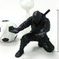 Creatieve, 3D-geprinte pennenhouder in de vorm van een ninja-krijger