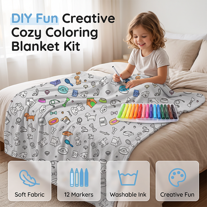 ⏳Tijdelijke aanbieding: 50% korting⏰Creatieve, gezellige kleur-deken-set🎨🛋️
