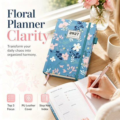 🎁 KOOP 2, KRIJG 1 GRATIS! 🌸 Elegante Bloemenplanner 2027 – Stijlvolle Jaarplanner voor Afspraken, Notities & Dagelijkse Planning | Kies Zelf Je Favoriete Stijlen