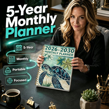 😍 50% KORTING! ✨ 50K+ VERKOCHT! Spiraalplanner 2026–2030 – Maandplanner voor Overzichtelijke Planning & Afspraken