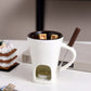🎄 Kerstspecial – 50% KORTING! Keramische Fondue Mok voor Chocolade en Kaas | Inclusief Vork