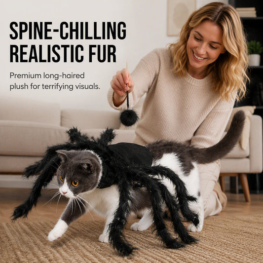 🦇Halloween-spinnenkostuum voor huisdieren: griezelige pluche transformatie-outfit voor honden en katten🐱🐶