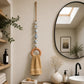 🏡Decoratieve Handdoekhanger met Kralen & Houten Ring | Praktisch voor Keuken & Badkamer | Handig Ophangen met een Warme, Natuurlijke Look