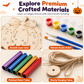 🎃DIY houten pompoen decoratie – schilder, monteer & hang uw eigen Halloween-pompoen op. Inclusief verf & penseel bij geselecteerde varianten! ✨🖌️