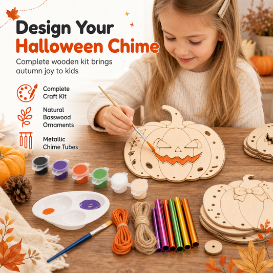 🎃DIY houten pompoen decoratie – schilder, monteer & hang uw eigen Halloween-pompoen op. Inclusief verf & penseel bij geselecteerde varianten! ✨🖌️