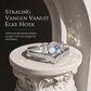 🌙 Dames ringenset met Witchy Triple Moon-motief – Boho stapelbare ringen van loodvrij koper en onbehandelde natuurlijke maansteen voor emotionele rust.