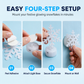 ❄️ KOOP 2, KRIJG 1 GRATIS – 3D Sneeuwvlokstickers met Glitter & Blauwe/Groene Gloed – Eenvoudige Winterdecoratie voor Elke Kamer