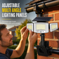Zonne-energie lamp met 3 lampkoppen en bewegingssensor