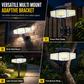 Zonne-energie lamp met 3 lampkoppen en bewegingssensor
