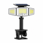 Zonne-energie lamp met 3 lampkoppen en bewegingssensor