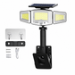 Zonne-energie lamp met 3 lampkoppen en bewegingssensor