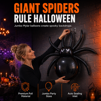 🕷️ Halloween Spinnenballon | Opvallende Feestdecoratie | Grappige & Griezelige Sfeer voor Halloweenfeestjes