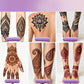 Complete 3-kleuren henna-tatoeageset