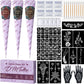 Complete 3-kleuren henna-tatoeageset
