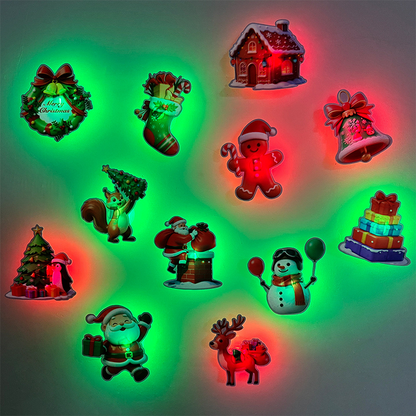 🎄 Verlichte kerstmuurstickers