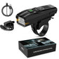 🚴 Slimme LED Fietslamp met Automatische Lichtsensor en Digitale Batterijdisplay