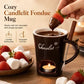 🎄 Kerstspecial – 50% KORTING! Keramische Fondue Mok voor Chocolade en Kaas | Inclusief Vork