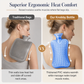 Warmwaterkruik die met water kan worden gevuld, met massage-nopjes voor warmtetherapie van nek, schouders, taille en buik
