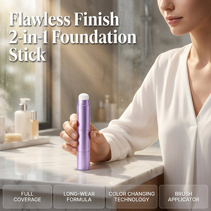 ✨ Vergeet uren voor de spiegel! Eén stick, één streek en je huid ziet er perfect uit. 2-in-1 foundation met kleurveranderend effect – jouw nieuwe schoonheidsgeheim.