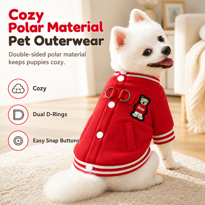 🐶❄️ Warme Hondenjas van Dubbelzijdig Pluche – Met D-Ringen voor de Riem & Comfortabele Pasvorm