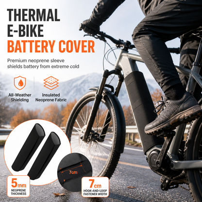 🚴❄️ Thermische E-Bike Accuhoes – 5mm Neopreen Isolatie tegen Kou, Modder & Vuil