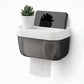 Ponsvrije Wandgemonteerde Badkamer Toiletrolhouder en Tissuedispenser met Opbergplank