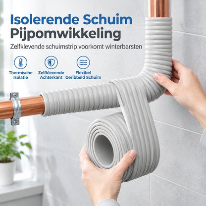 ❄️🔧 Zelfklevende Buisisolatietape – Flexibele Schuim Isolatiestrip voor Waterleidingen & Winterbescherming