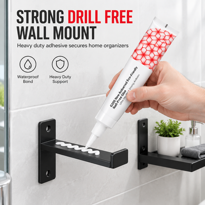 🛠️💧 Sterke Montagelijm Zonder Boren – Waterbestendige Lijm voor Wandplanken & Badkameraccessoires