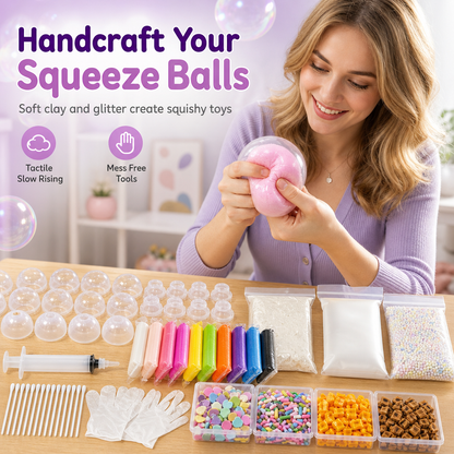 DIY Klei Knederbal Knutselset – Langzame Stressverlichting Handgemaakt Speelgoed voor Kinderen