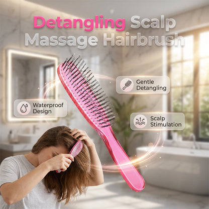 💆 50% korting! Draagbare scalp-massageborstel – zachte klitverwijdering, geschikt voor nat & droog haar & lichtgewicht. 6 kleuren – verzorgt hoofdhuid & haar! ✨🪮