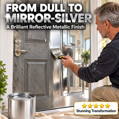 🎨 Water-Based Metallic Silver Paint for Metal Renovation